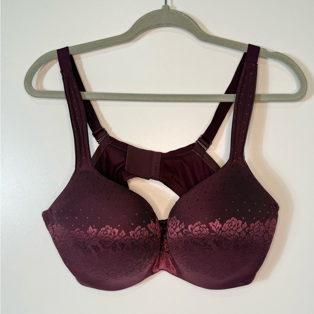 #617 Soma Deep Burgundy Lace Bra size 40 DD